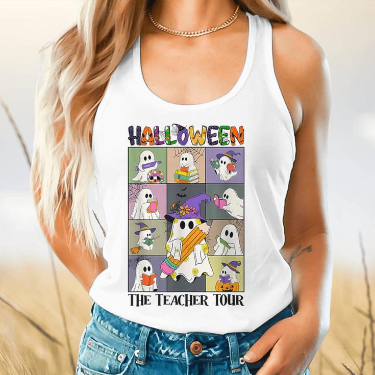 Women Halloween The Teacher Tour Ghosts Pencil Pumpkins Flowy Tank, gift for family, gift for coworker Women Halloween The Teacher Tour Ghosts Pencil Pumpkins Flowy Tank, gift for family, gift for coworker