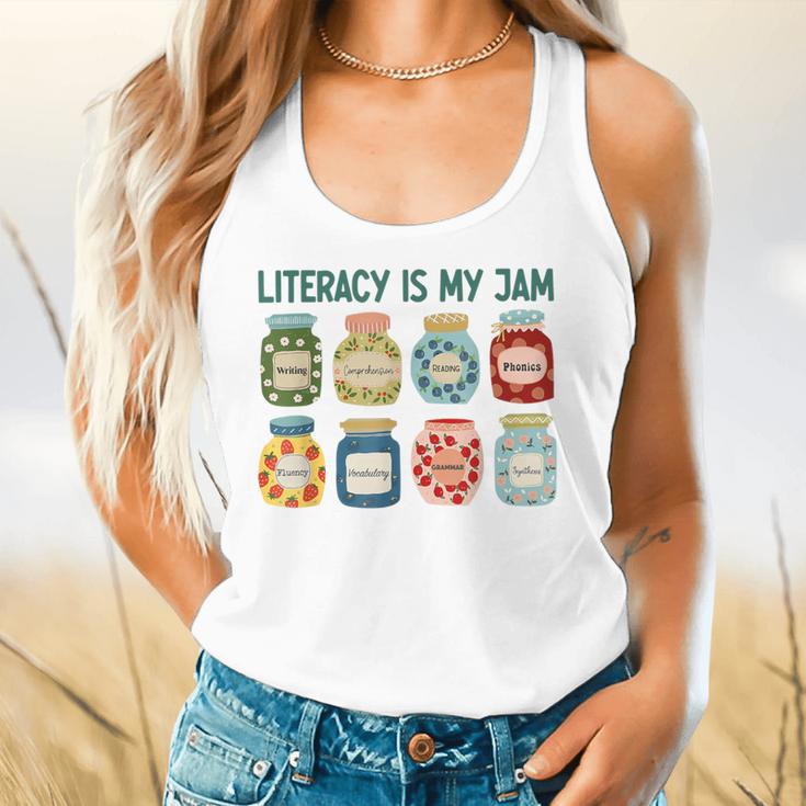 Women Literacy Is My Jam Literacy Teacher Reading Teacher Flowy Tank, gift for family, gift for coworker Women Literacy Is My Jam Literacy Teacher Reading Teacher Flowy Tank, gift for family, gift for coworker