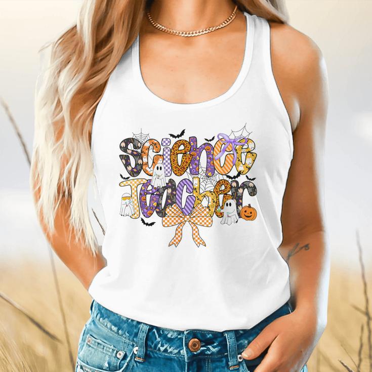 Women Spooky Science Teacher Halloween Science Stem Teacher Flowy Tank, gift for family, gift for coworker