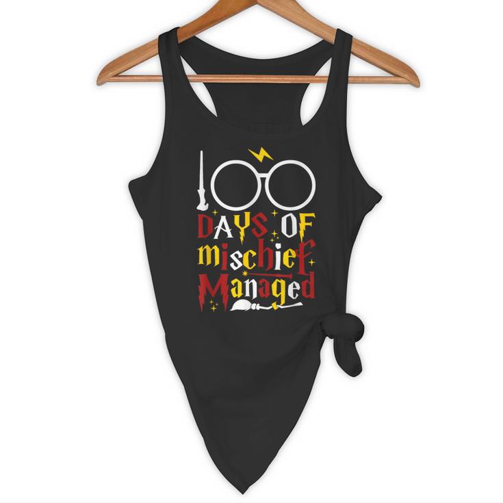100 Days Of Mischief Managed Teacher Kid 100th Day Of School Flowy Tank, novelty gifts, funny gifts 100 Days Of Mischief Managed Teacher Kid 100th Day Of School Flowy Tank, novelty gifts, funny gifts
