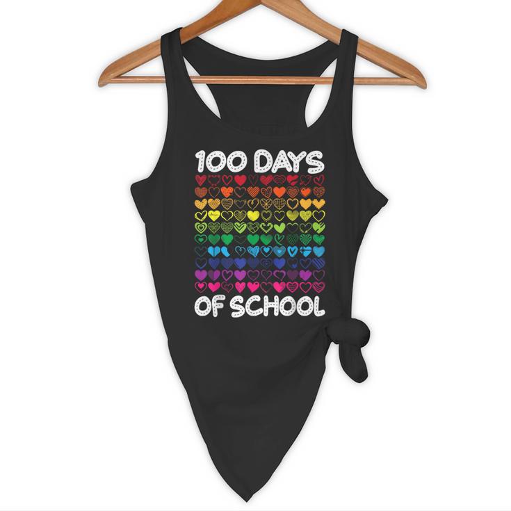 100 Days Of School Heart Love Teacher Or Student 100th Day Flowy Tank, novelty gifts, funny gifts 100 Days Of School Heart Love Teacher Or Student 100th Day Flowy Tank, novelty gifts, funny gifts