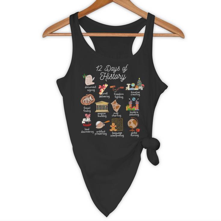 12 Day Of History Teacher Christmas Social Studies Student Flowy Tank, novelty gifts, funny gifts 12 Day Of History Teacher Christmas Social Studies Student Flowy Tank, novelty gifts, funny gifts