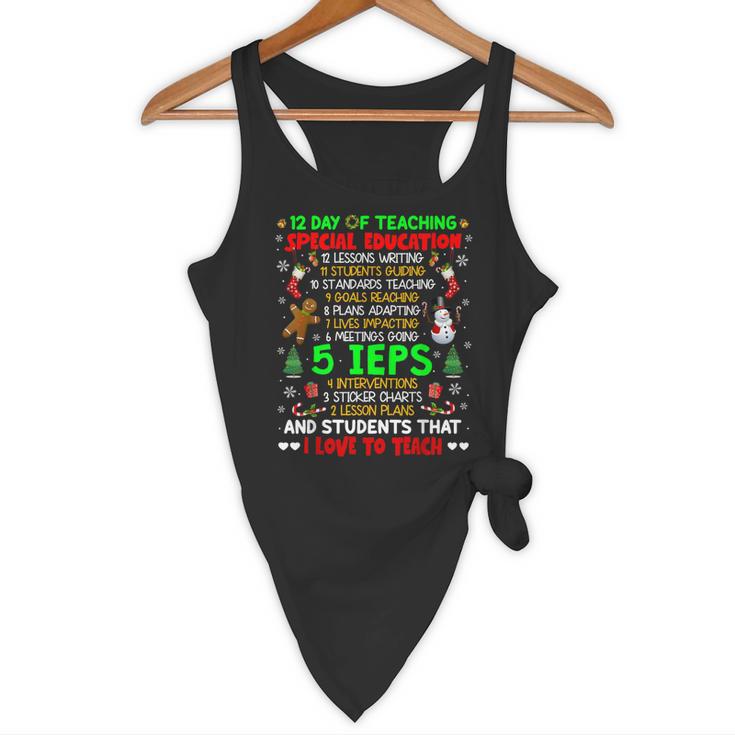 12 Days Of Teaching Special Education IEPS SPED Teacher Xmas Flowy Tank, novelty gifts, funny gifts 12 Days Of Teaching Special Education IEPS SPED Teacher Xmas Flowy Tank, novelty gifts, funny gifts