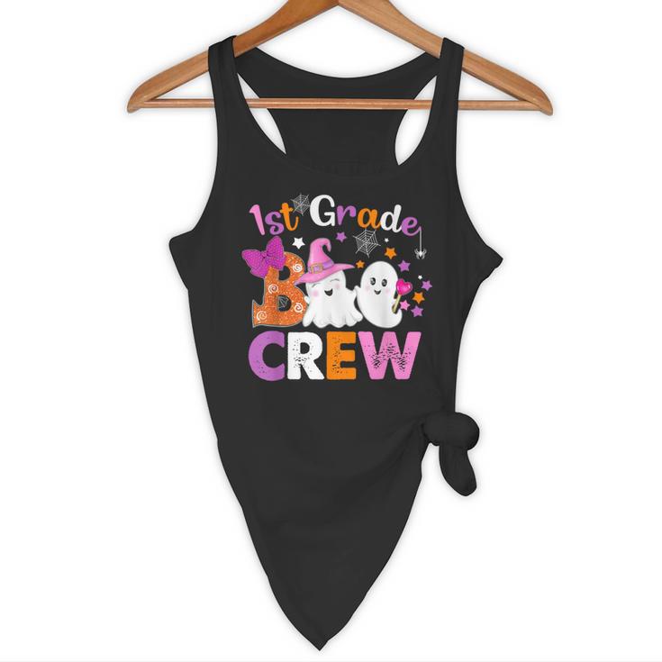 1st Grade Boo Crew First Grade Halloween Costume Teacher Kid Flowy Tank, novelty gifts, funny gifts