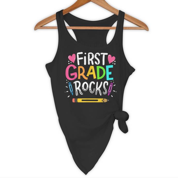 1st Grade Teacher Flowy Tank, novelty gifts, funny gifts