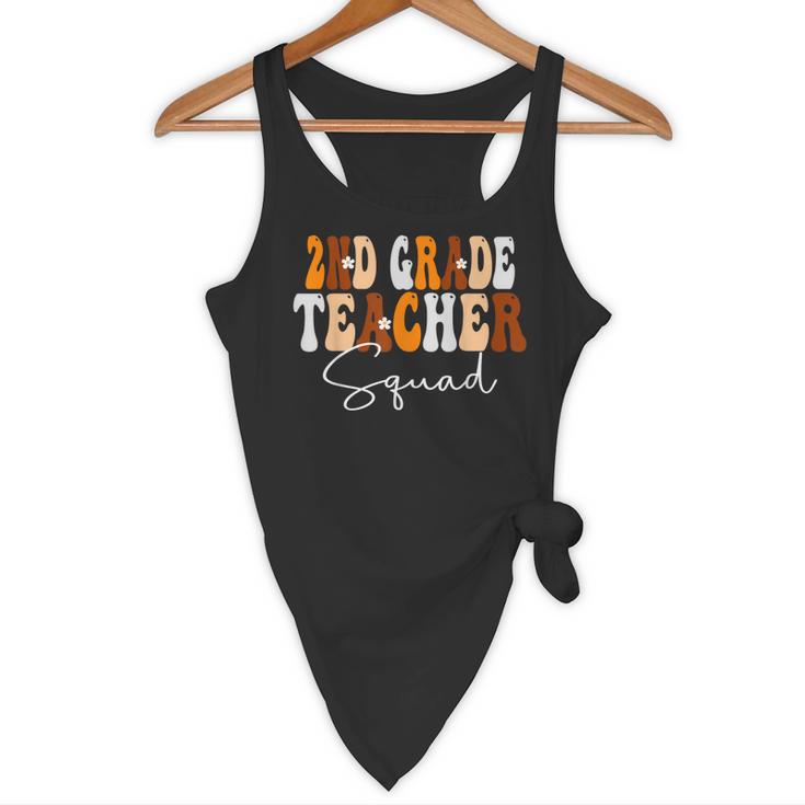 2nd Grade Teacher Squad Cute Women Groovy Fall Autumn Lovers Flowy Tank, novelty gifts, funny gifts 2nd Grade Teacher Squad Cute Women Groovy Fall Autumn Lovers Flowy Tank, novelty gifts, funny gifts