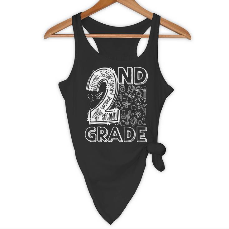 2nd Grade Typography Team 2nd Grade Teacher Back To School Flowy Tank, novelty gifts, funny gifts