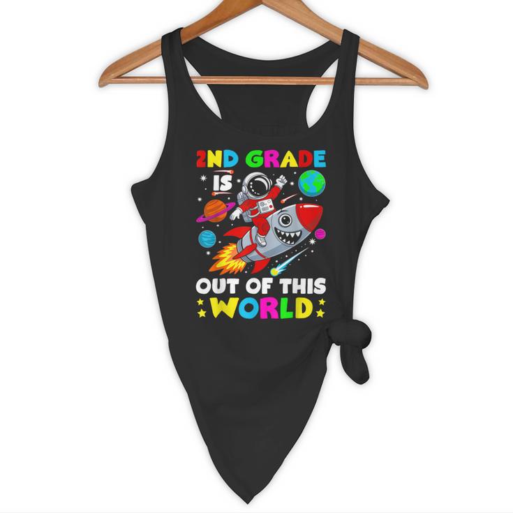 2nd Grade Is Out Of This World Space Rocket Planets Teacher Flowy Tank, novelty gifts, funny gifts