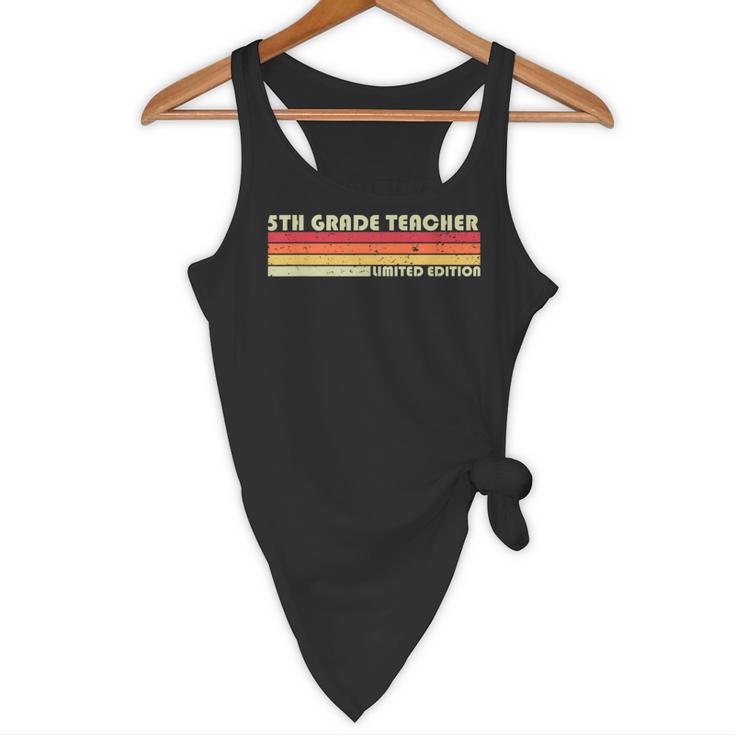 5TH GRADE TEACHER Job Title Profession Birthday Worker Flowy Tank, novelty gifts, funny gifts