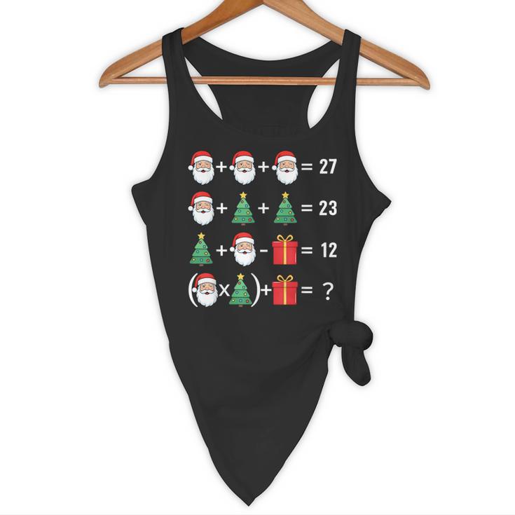 67 Santa Tree Math Teacher Christmas Xmas Humor Flowy Tank, novelty gifts, funny gifts
