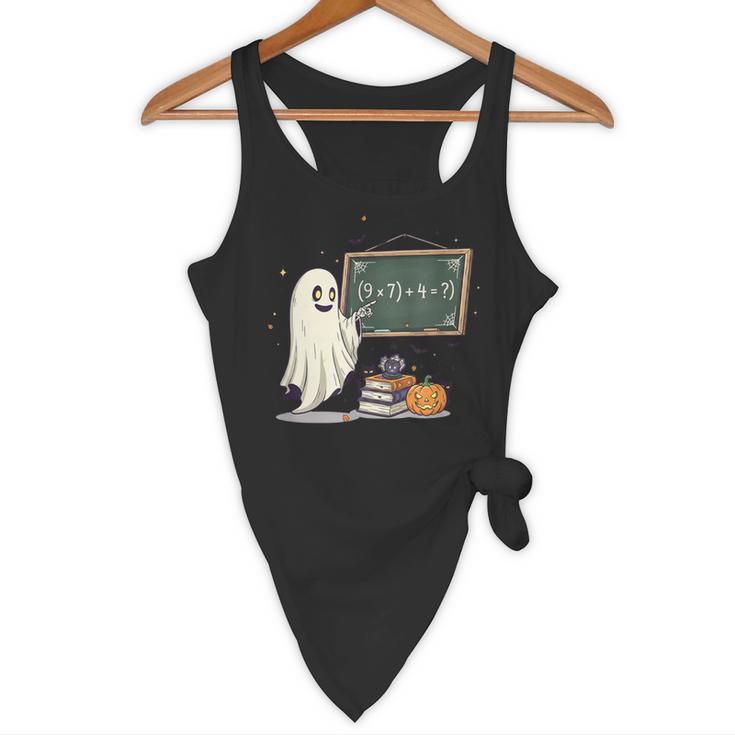 67 Teacher Halloween Ghost Six Seven Meme Math Joke Flowy Tank, novelty gifts, funny gifts