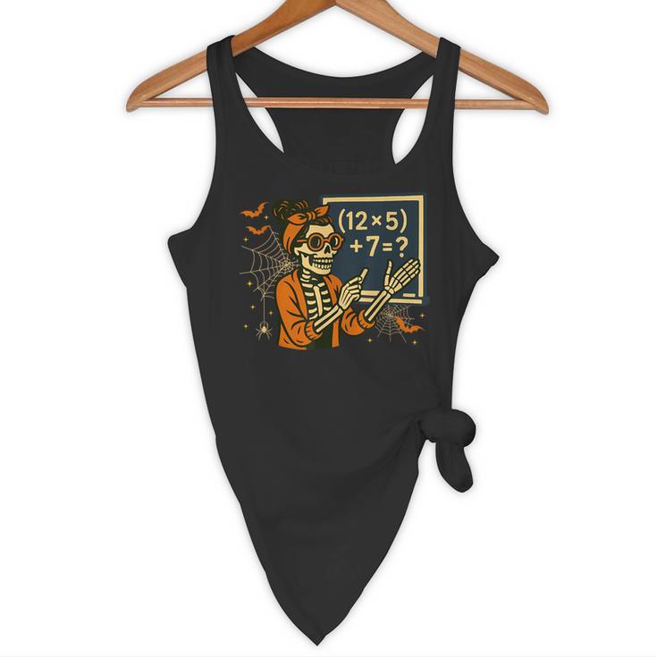 67 Teacher Halloween Skeleton Six Seven Meme Math Flowy Tank, novelty gifts, funny gifts 67 Teacher Halloween Skeleton Six Seven Meme Math Flowy Tank, novelty gifts, funny gifts