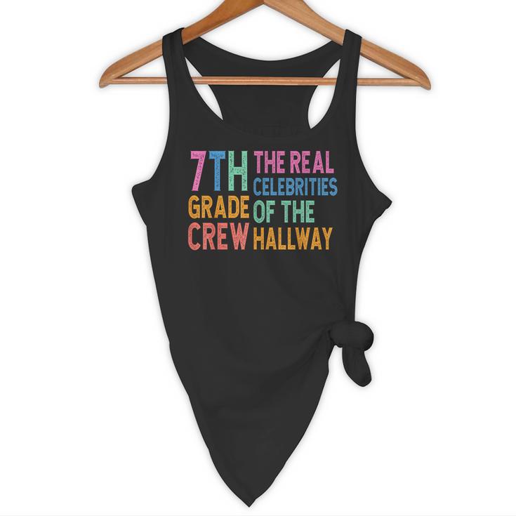 7th Grade Crew The Real Celebrities Of The Hallway Teacher Flowy Tank, novelty gifts, funny gifts