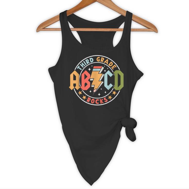 ABCD 3rd Grade Rocks Pencil Lightning Teachers Rock Boys Flowy Tank, novelty gifts, funny gifts