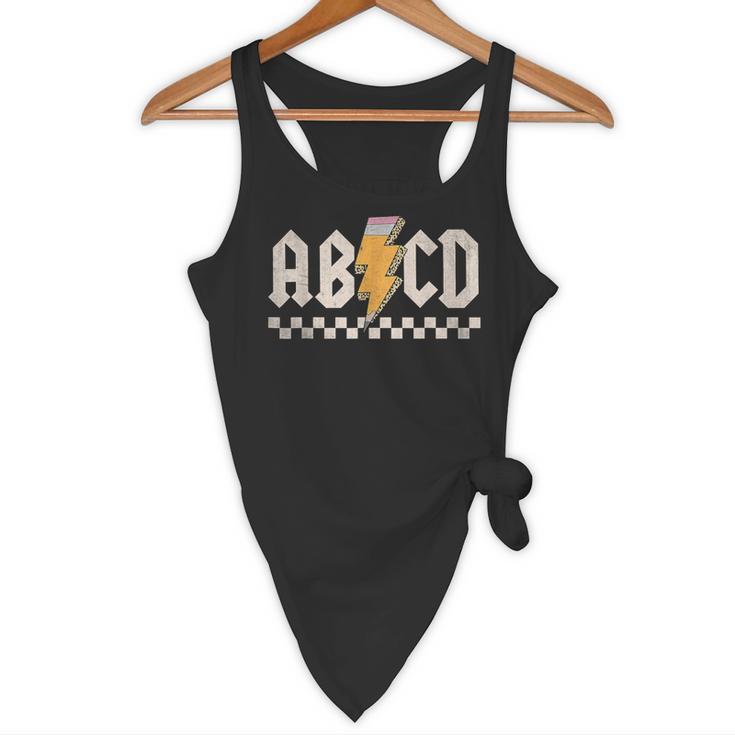ABCD Back In Class First Day Back To School Teacher Student Flowy Tank, novelty gifts, funny gifts