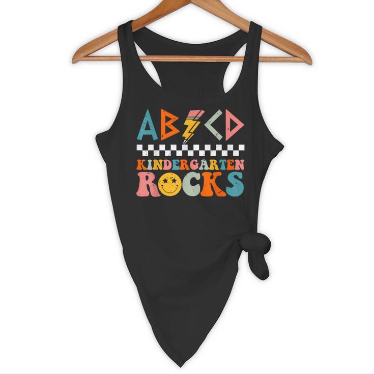 ABCD Kindergarten Rocks Back To School Teacher Kindergarten Flowy Tank, novelty gifts, funny gifts ABCD Kindergarten Rocks Back To School Teacher Kindergarten Flowy Tank, novelty gifts, funny gifts