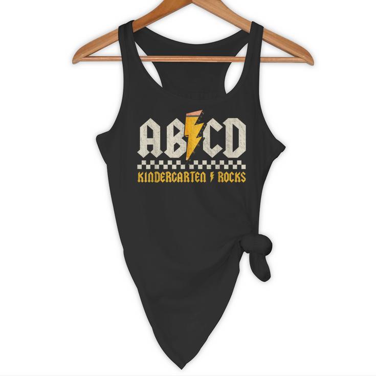 ABCD Kindergarten Rocks Pencil Lightning Students Teachers Flowy Tank, novelty gifts, funny gifts