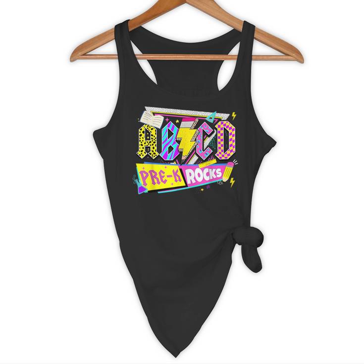 ABCD Pre-K Rocks Back To School PreK Kindergarten Teacher Flowy Tank, novelty gifts, funny gifts ABCD Pre-K Rocks Back To School PreK Kindergarten Teacher Flowy Tank, novelty gifts, funny gifts