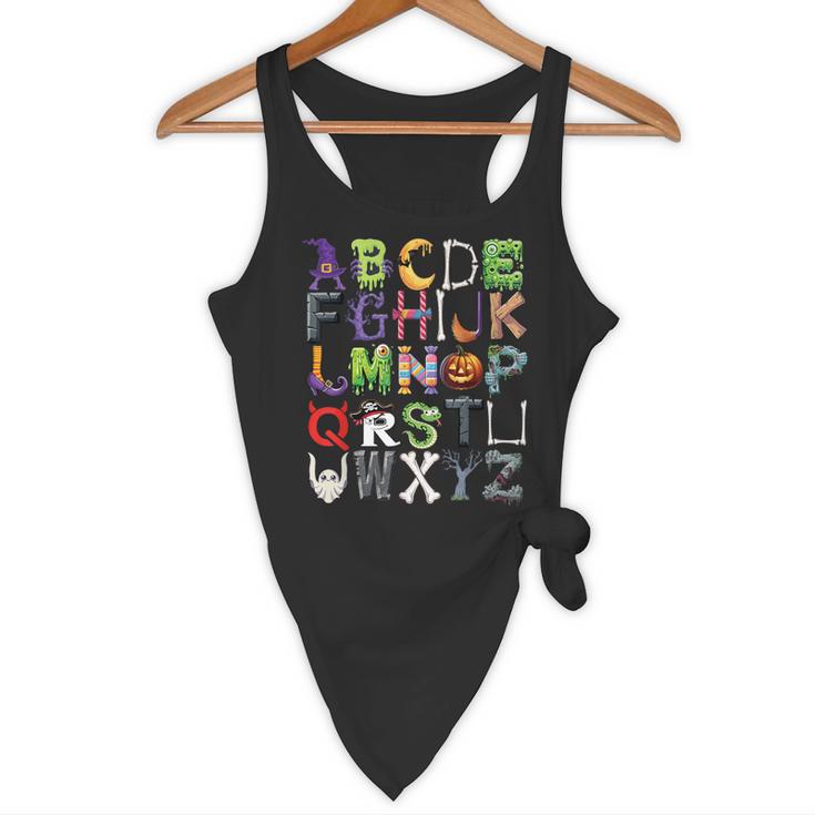 ABCs Alphabet Halloween Learning Kindergarten Teachers Flowy Tank, novelty gifts, funny gifts ABCs Alphabet Halloween Learning Kindergarten Teachers Flowy Tank, novelty gifts, funny gifts