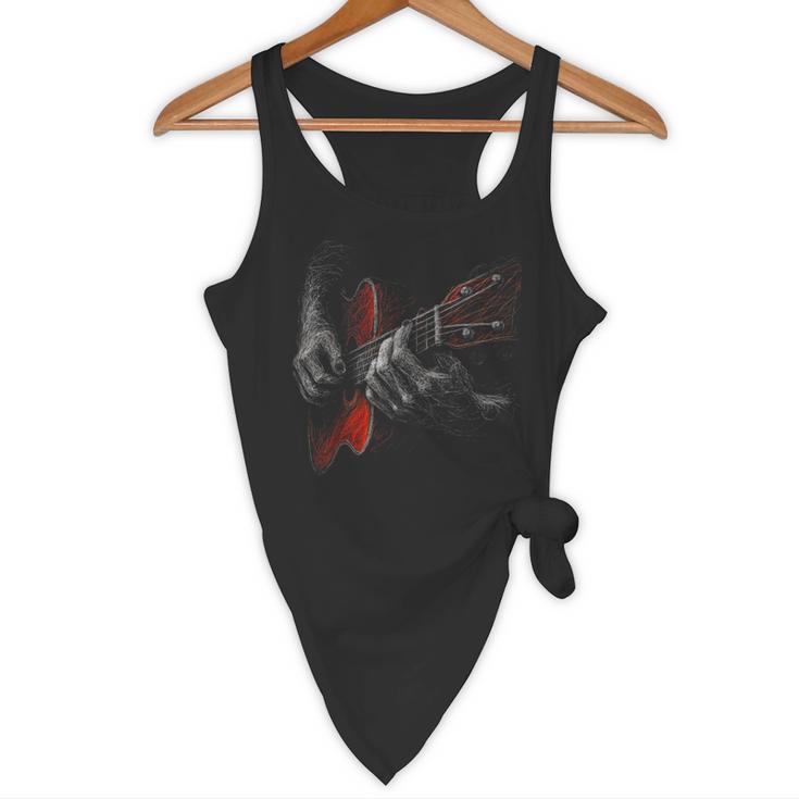 Acoustic Guitar Player Shirt Vintage Music Teacher Guitarist Flowy Tank, novelty gifts, funny gifts