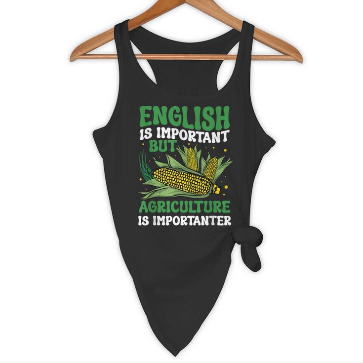 AG Teacher English Is Important But Agriculture Teacher Flowy Tank, novelty gifts, funny gifts