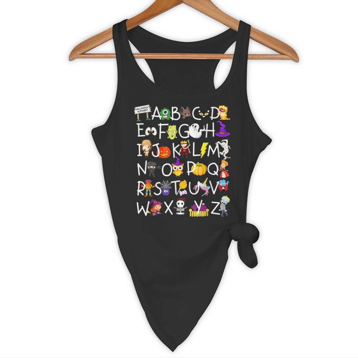 Alphabet ABCs Halloween Characters Kindergarten Teacher Kids Flowy Tank, novelty gifts, funny gifts Alphabet ABCs Halloween Characters Kindergarten Teacher Kids Flowy Tank, novelty gifts, funny gifts