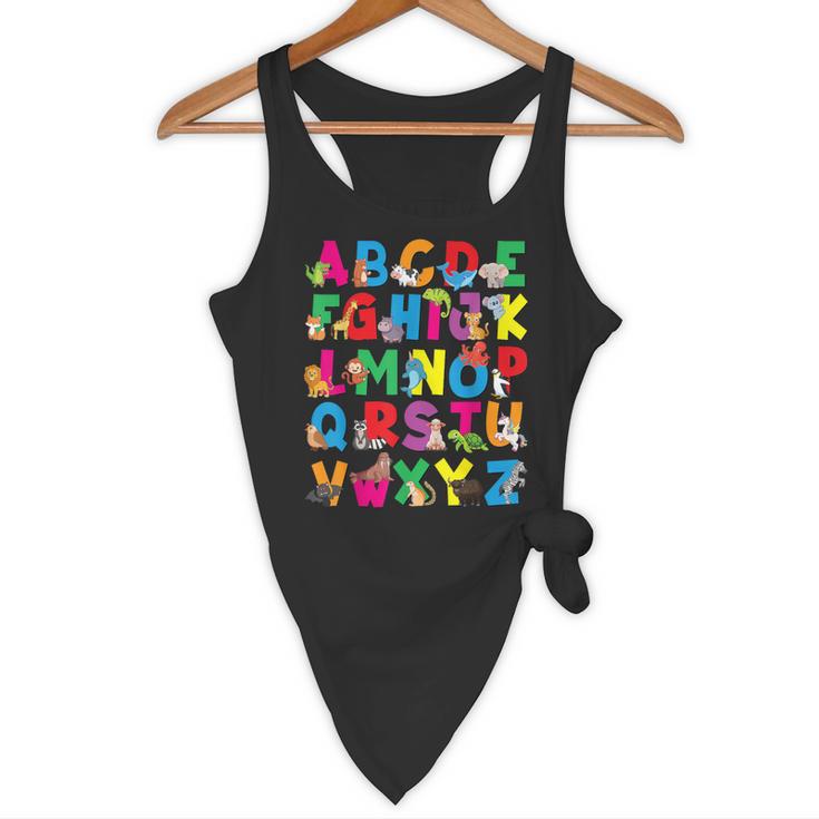 Alphabet Animals ABCs Zoo Kids Boys Girls Teacher Flowy Tank, novelty gifts, funny gifts