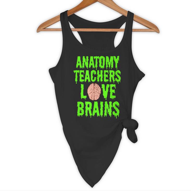 Anatomy Teachers Love Brains Halloween Teacher Costume Shirt Flowy Tank, novelty gifts, funny gifts