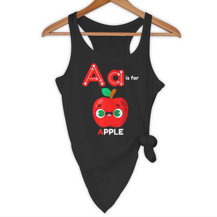 A Is For Apple Pre-K Kindergarten Teacher Student Flowy Tank, novelty gifts, funny gifts