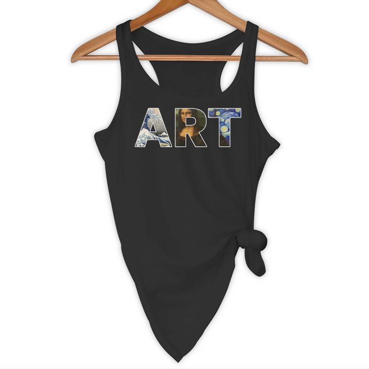 Art Artist Painting Teacher T Shirt Mona Lisa Great Wave For Men Women Flowy Tank, novelty gifts, funny gifts