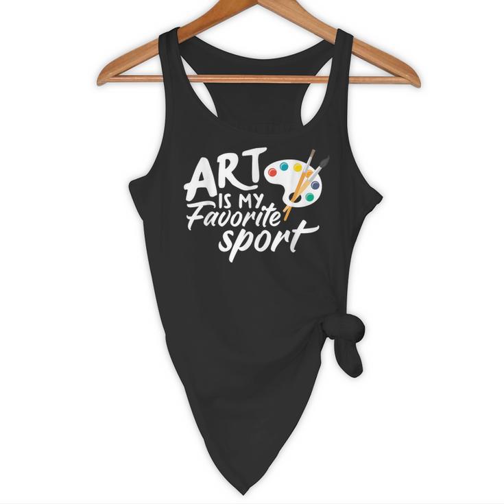 Art Is My Favorite Sport Artist Art Lover Teacher Flowy Tank, novelty gifts, funny gifts