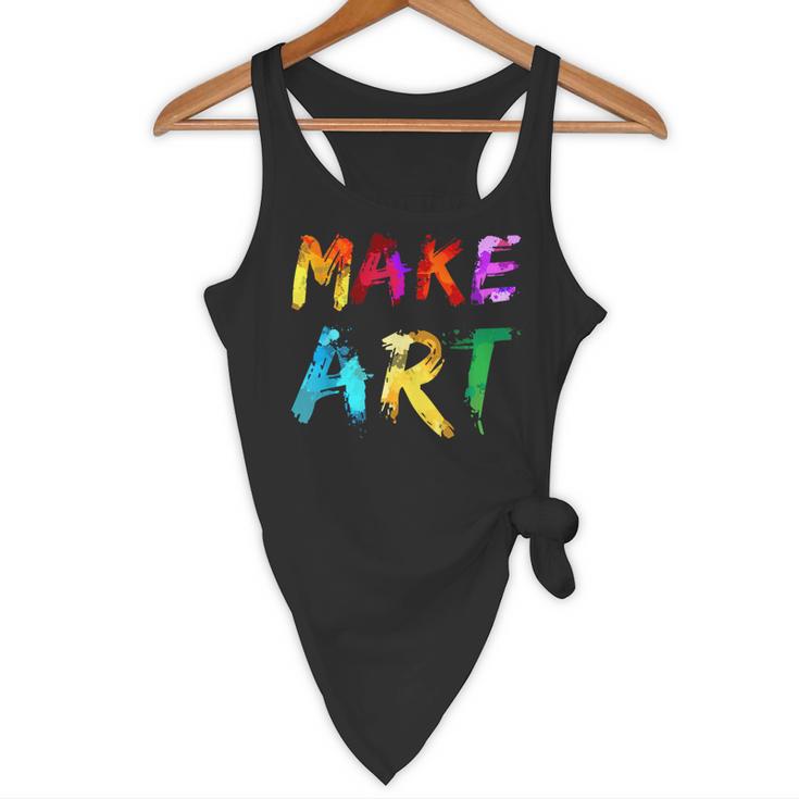 Make Art Painter Artist Teacher Artsy Men Women Kids Flowy Tank, novelty gifts, funny gifts