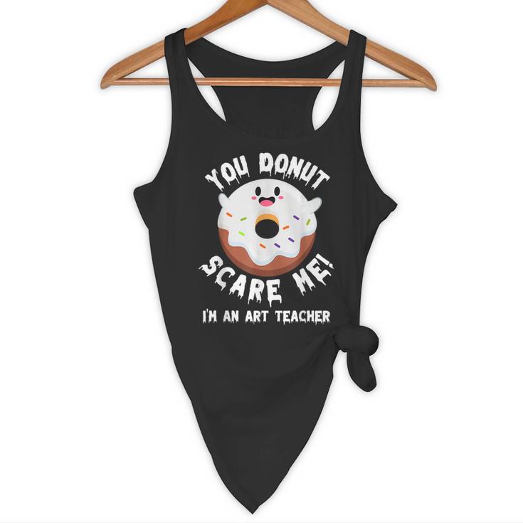 Art Teacher Halloween Donut Lover Costume Kawaii Monster Flowy Tank, novelty gifts, funny gifts