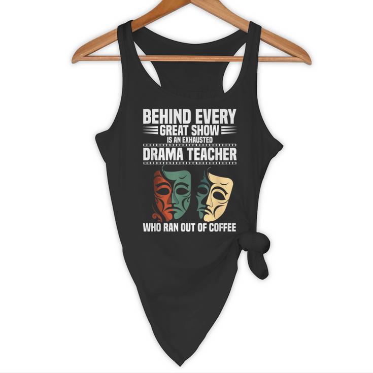 Theatre Teacher Drama Lover Theatre Mask Drama Teacher Flowy Tank, novelty gifts, funny gifts