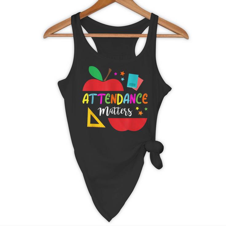 Attendance Matters Teacher Apple For Back To School Flowy Tank, novelty gifts, funny gifts Attendance Matters Teacher Apple For Back To School Flowy Tank, novelty gifts, funny gifts