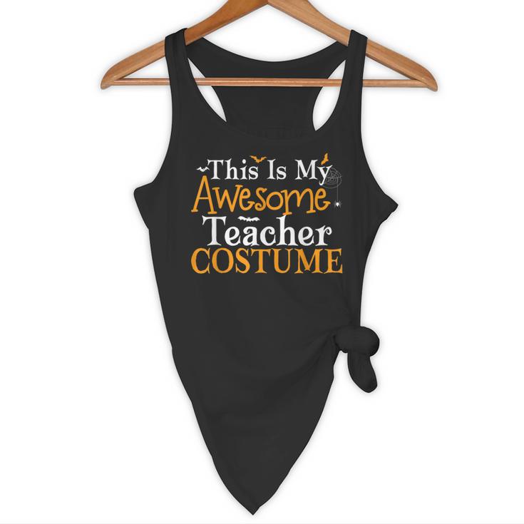 This Is My Awesome Teacher Costume Halloween Party Matching Flowy Tank, novelty gifts, funny gifts