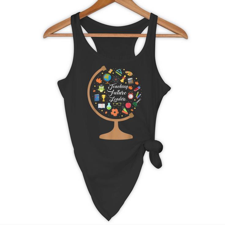 Awesome Teachers T Shirt Teaching Future Leaders Globe For Men Women Flowy Tank, novelty gifts, funny gifts