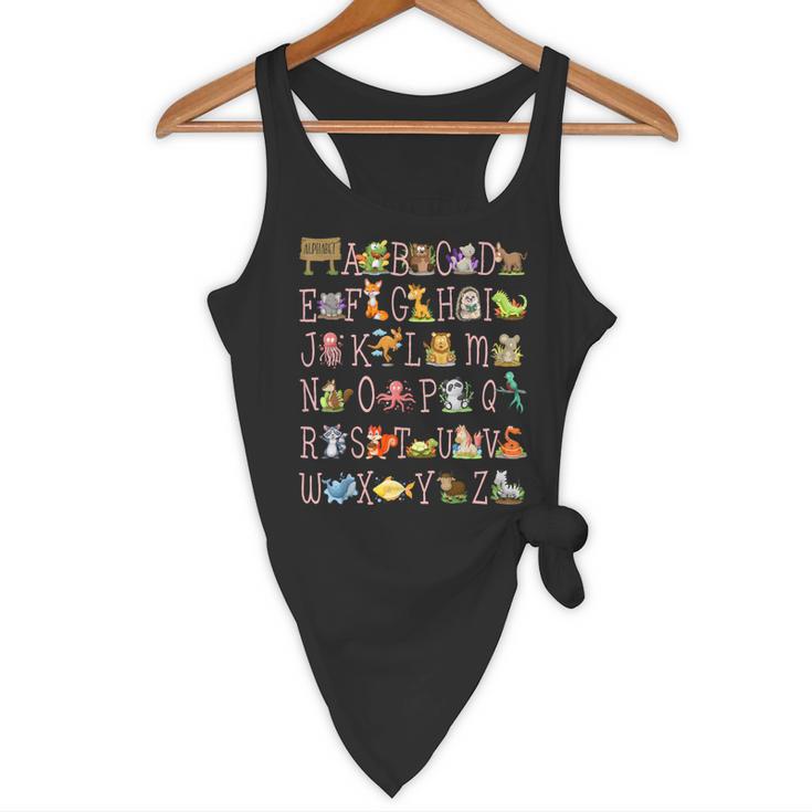 Back To School Kindergarten Teacher ABCs Animals Alphabet Flowy Tank, novelty gifts, funny gifts Back To School Kindergarten Teacher ABCs Animals Alphabet Flowy Tank, novelty gifts, funny gifts