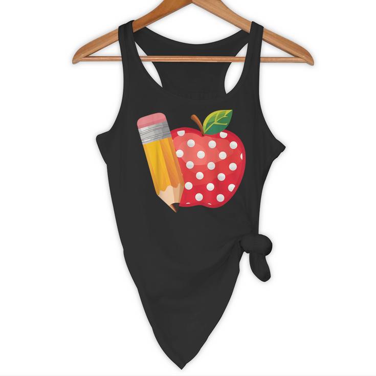 Back To School Pencil And Apple Teacher Student Flowy Tank, novelty gifts, funny gifts Back To School Pencil And Apple Teacher Student Flowy Tank, novelty gifts, funny gifts