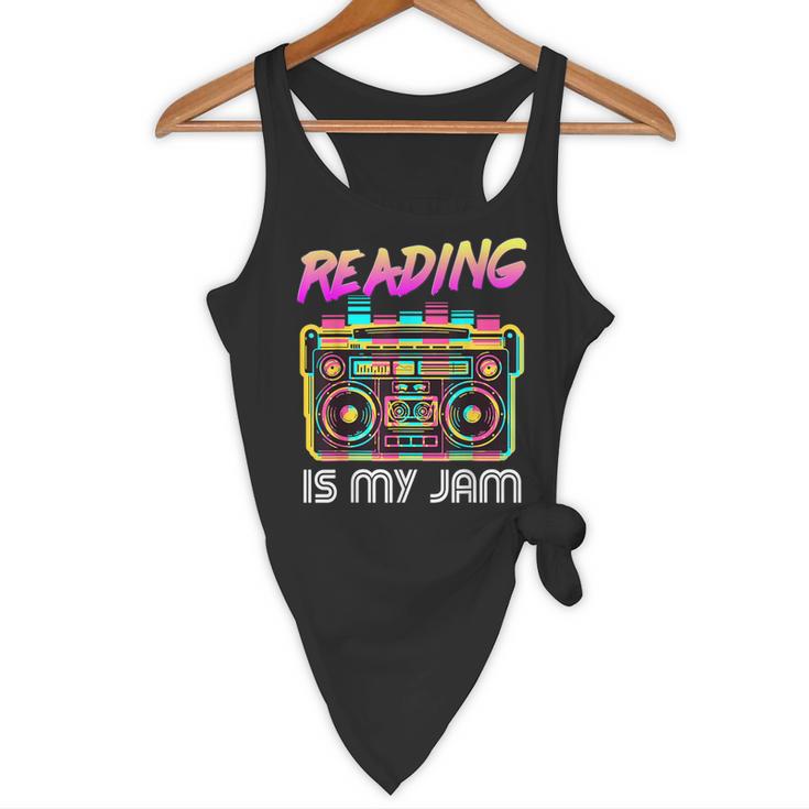 Back To School Retro Reading Is My Jam 80s Teacher Boombox Flowy Tank, novelty gifts, funny gifts Back To School Retro Reading Is My Jam 80s Teacher Boombox Flowy Tank, novelty gifts, funny gifts