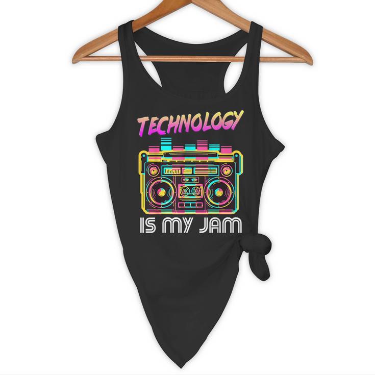 Back To School Retro Technology Is My Jam 80's Teacher Flowy Tank, novelty gifts, funny gifts Back To School Retro Technology Is My Jam 80's Teacher Flowy Tank, novelty gifts, funny gifts