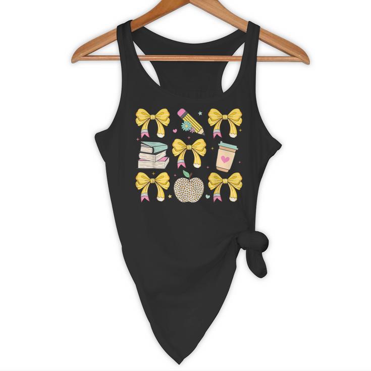 Back To School Yellow Bows Book Coffee Leopard Apple Teacher Flowy Tank, novelty gifts, funny gifts Back To School Yellow Bows Book Coffee Leopard Apple Teacher Flowy Tank, novelty gifts, funny gifts