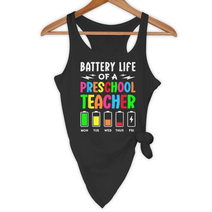 Battery Life Of a Preschool School Teacher School Week Flowy Tank, novelty gifts, funny gifts Battery Life Of a Preschool School Teacher School Week Flowy Tank, novelty gifts, funny gifts
