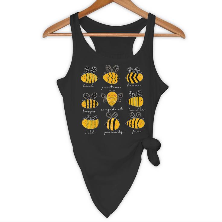 Bee Kind Positive Brave Happy Confident Humble Teacher Flowy Tank, novelty gifts, funny gifts Bee Kind Positive Brave Happy Confident Humble Teacher Flowy Tank, novelty gifts, funny gifts
