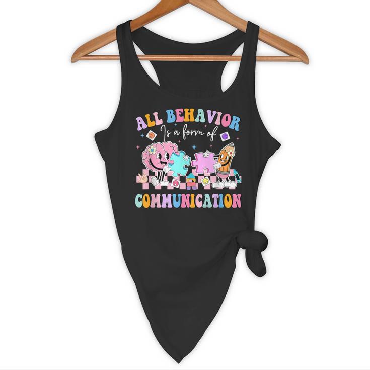 All Behavior Is A Form Of Communication SPED Teacher Autism Flowy Tank, novelty gifts, funny gifts All Behavior Is A Form Of Communication SPED Teacher Autism Flowy Tank, novelty gifts, funny gifts