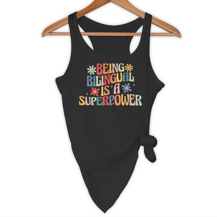 Being Bilingual Is A Superpower Back To School ESL Teacher Flowy Tank, novelty gifts, funny gifts Being Bilingual Is A Superpower Back To School ESL Teacher Flowy Tank, novelty gifts, funny gifts