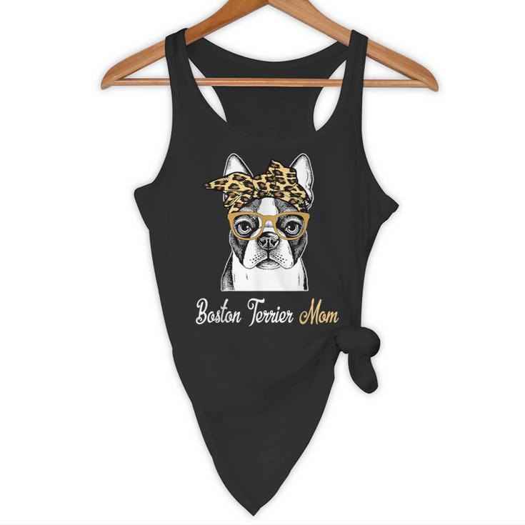 Birthday And Mother's Day -Boston Terrier Mom Flowy Tank, novelty gifts, funny gifts
