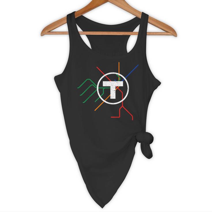 Boston T Subway Map Vintage MBTA Flowy Tank, novelty gifts, funny gifts