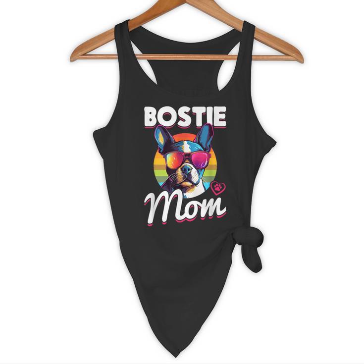 Boston Terrier Bostie Dog Breed Pet Bostie Mom Flowy Tank, novelty gifts, funny gifts