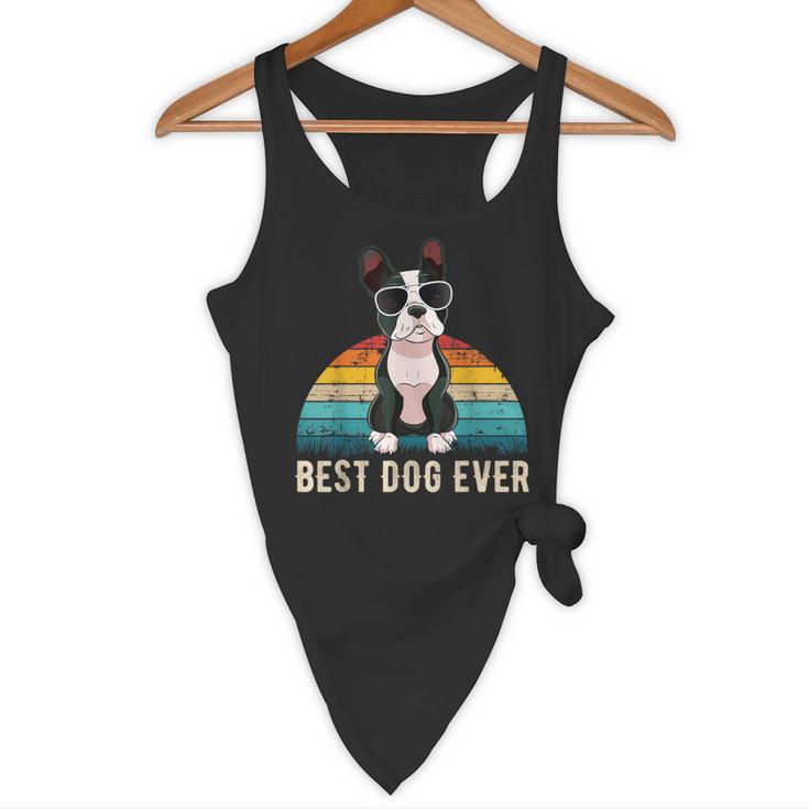 Boston Terrier Boston-Bulldog For Men Women Girls Kids Flowy Tank, novelty gifts, funny gifts